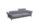 3-Sitzer FLEXLUX "Salino, Funktionssofa, Relaxsofa", grau (steel), B:248cm H:88cm T:105cm, 100% Polyester, Sofas, 3-Sitzer, Sofa mit Arm- und Kopfteil-Verstellungen, Kaltschaum & Stahl-Wellen