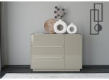 Sideboard "Reno", beige (taupe matt lack, glas taupe glanz), B:137cm H:102cm T:42cm, Glas, Holzwerkstoff, SET ONE BY MUSTERRING, Sideboards, Sideboard, Mit Sockel in diversen Farben, 102 cm Höhe & Farbauswahl