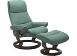 Relaxsessel STRESSLESS "View", grün (aqua grün paloma), B:78cm H:105cm T:78cm, Leder BATICK: BATICK ist ein leicht korrigiertes, durchgefärbtes und genarbtes Möbelleder, bei dem die meisten Unebenheiten und Spuren in der Regel entfernt wurden.;Leder PALOMA: PALOMA ist ein durchgefärbtes Semianilin-Möbelleder mit natürlicher Narbung.;ROHLEDER Stoff Q2 FARON: Ein fester zuverlässiger Bouclé mit eine