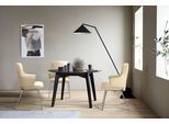 Polsterstuhl STRESSLESS "Laurel", beige (vanilla paloma, chrom matt), B:58cm H:92cm T:59cm, Leder PALOMA: PALOMA ist ein durchgefärbtes Semianilin-Möbelleder mit natürlicher Narbung., Stühle, Polsterstuhl, Low Back mit Armlehne, Größe L, mit Beinen aus Stahl in Chrom matt