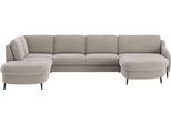 Wohnlandschaft SIT & MORE "Soul U-Form", grau (anthrazit), B:372cm H:90cm T:239cm, 100% Polyester, Sofas, Wohnlandschaft, wahlweise mit Bett und Bettkasten