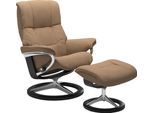 Relaxsessel STRESSLESS "Mayfair", braun (sand dinamica), B:92cm H:103cm T:79cm, Leder BATICK: BATICK ist ein leicht korrigiertes, durchgefärbtes und genarbtes Möbelleder, bei dem die meisten Unebenheiten und Spuren in der Regel entfernt wurden.;Leder PALOMA: PALOMA ist ein durchgefärbtes Semianilin-Möbelleder mit natürlicher Narbung.;ROHLEDER Stoff Q2 FARON: Ein fester zuverlässiger Bouclé mit ein