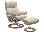 Relaxsessel STRESSLESS "Mayfair", beige (cream batick), B:92cm H:103cm T:79cm, Leder BATICK: BATICK ist ein leicht korrigiertes, durchgefärbtes und genarbtes Möbelleder, bei dem die meisten Unebenheiten und Spuren in der Regel entfernt wurden.;Leder PALOMA: PALOMA ist ein durchgefärbtes Semianilin-Möbelleder mit natürlicher Narbung.;ROHLEDER Stoff Q2 FARON: Ein fester zuverlässiger Bouclé mit eine