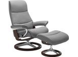 Relaxsessel STRESSLESS "View", grau (wild dove batick), B:91cm H:110cm T:85cm, Leder BATICK: BATICK ist ein leicht korrigiertes, durchgefärbtes und genarbtes Möbelleder, bei dem die meisten Unebenheiten und Spuren in der Regel entfernt wurden.;Leder PALOMA: PALOMA ist ein durchgefärbtes Semianilin-Möbelleder mit natürlicher Narbung.;ROHLEDER Stoff Q2 FARON: Ein fester zuverlässiger Bouclé mit eine