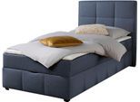 Boxbett HOME AFFAIRE "Niemes inkl. Bettkasten und Topper, auch in Überlänge erhältlich", denim, blau, B:102cm L:210cm, Komplettbetten, Boxbett, Boxbett mit Bettkasten, inkl. Topper