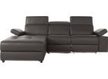 Ecksofa HOME AFFAIRE "Kilado, L-Form", braun, B:259cm H:98cm T:163cm, Echtleder/Kunstleder, Sofas, Ecksofa, mit Relaxfunktion, verstellbarer Armlehne, Kopfteilverstellung