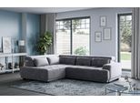 Ecksofa COTTA "Jade L Form, B: 270 cm, mit Kopfteilverstellung & Nierenkissen", grau (coal), T:203cm, 92% POLYESTER (PES) / 8% POLYAMID (PA), Sofas, Ecksofa, optional elektr. Sitztiefenverstellung