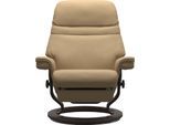 Relaxsessel STRESSLESS "Sunrise", beige (sand paloma), B:79cm H:103cm T:78cm, Leder BATICK: BATICK ist ein leicht korrigiertes, durchgefärbtes und genarbtes Möbelleder, bei dem die meisten Unebenheiten und Spuren in der Regel entfernt wurden.;Leder PALOMA: PALOMA ist ein durchgefärbtes Semianilin-Möbelleder mit natürlicher Narbung.;ROHLEDER Stoff Q2 FARON: Ein fester zuverlässiger Bouclé mit einem
