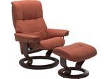Relaxsessel STRESSLESS "Mayfair", rot (henna paloma), B:75cm H:99cm T:73cm, Leder BATICK: BATICK ist ein leicht korrigiertes, durchgefärbtes und genarbtes Möbelleder, bei dem die meisten Unebenheiten und Spuren in der Regel entfernt wurden.;Leder PALOMA: PALOMA ist ein durchgefärbtes Semianilin-Möbelleder mit natürlicher Narbung.;ROHLEDER Stoff Q2 FARON: Ein fester zuverlässiger Bouclé mit einem s