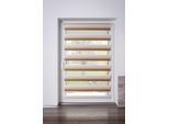 Doppelrollo K-HOME "mit schönen Farbverlauf", beige (beige, weiß, weiß), B:100cm H:200cm, Polyester, Rollos, Doppelrollo