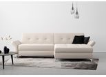 Ecksofa HOME AFFAIRE "Maredo L-Form", grau (elephant), B:284cm H:89cm T:179cm, 100% Polyester, Sofas, Ecksofa, Federkern, wahlweise auch mit Kopfteil- und Armlehnverstellung