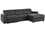 Ecksofa HOME AFFAIRE "Sentrano, L-Form", grau, B:275cm H:82cm T:164cm, NaturLEDER/Kunstleder (Das Leder hat eine Dicke von 0, 9-1, 0 mm);Kunstleder;Webstoff (95% Polyester, 5% Nylon);Struktur fein (95% Polyester, 5% Nylon), Sofas, Ecksofa, 275 cm, man. o. elektr. Relaxfunktion und USB/Kopfverstellung