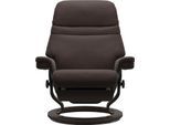 Relaxsessel STRESSLESS "Sunrise", braun (chocolate paloma), B:79cm H:103cm T:78cm, Leder BATICK: BATICK ist ein leicht korrigiertes, durchgefärbtes und genarbtes Möbelleder, bei dem die meisten Unebenheiten und Spuren in der Regel entfernt wurden.;Leder PALOMA: PALOMA ist ein durchgefärbtes Semianilin-Möbelleder mit natürlicher Narbung.;ROHLEDER Stoff Q2 FARON: Ein fester zuverlässiger Bouclé mit