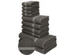 Handtuch Set OTTO HOME "Kapra, Premium Handtücher, 100% Baumwolle, 500 gr/m², 10-tlg.", grau, 10 Stk., Frottier, Frottier, Obermaterial: 100% Baumwolle, Handtuch-Sets, Handtuch Set, 2 Duschtücher, 4 Handtücher, 4 Gästehandtücher, 5 Jahre Garantie, Topseller