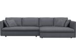 Ecksofa FLEXLUX "Lovane", blau (navy blau), B:290cm H:84cm T:185cm, 62% Polyester/14% Cotton/7% Linen, Sofas, Ecksofa, Weich & anschmiegsam, große Sitztiefe auf Kaltschaum, Dekokissen inkl.