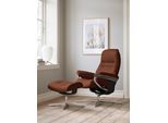 Relaxsessel STRESSLESS "Sunrise", braun (copper paloma), B:79cm H:103cm T:73cm, Leder PALOMA: PALOMA ist ein durchgefärbtes Semianilin-Möbelleder mit natürlicher Narbung., Sessel, Relaxsessel, mit Cross Base, Größe S, M & L, Holzakzent Schwarz
