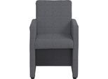 Cocktailsessel HOME AFFAIRE "Bologna", grau (dunkelgrau (fantasy 8201)), B:60cm H:90cm T:59cm, Luxus-Microfaser;Kunstleder;Microfaser, Sessel, Cocktailsessel, in verschiedenen Farben und Materialien erhältlich