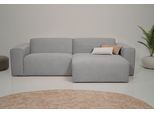 Ecksofa OTTO HOME "Koa, 228 cm, L-Form, Modulsofa in Cord, Chenille, Struktur, Webstoff", grau (cloud grau), B:228cm H:88cm T:159cm, 100% Polyester, Sofas, Ecksofa, Designsofa, weicher Lounge-Sitzkomfort, Welleunterfederung, bodentief