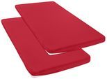 Spannbettlaken OTTO HOME "Topper Basic, in Gr. 90x200, 140x200 oder 180x200 cm", rot, B:90cm L:200cm, Baumwoll-Jersey, Obermaterial: 100% Baumwolle, Bettlaken, Spannbettlaken, Baumwolle, Matratzen bis 8 cm Höhe, Bettlaken, Spannbetttuch, Laken