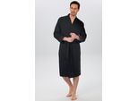 Unisex-Bademantel OTTO HOME "Vanessa, ideal für Sauna & Spa, Hotelbademantel, Morgenmantel" Gr. XXXL, schwarz, 3XL, Baumwolle, Hausmäntel, Unisex-Bademantel, Taschen, Damen & Herren, Waffelpiqué, sehr leichte Qualität, S-3XL