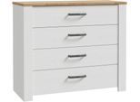 Kommode FORTE "Bohol", riviera eiche, sibiu lärche hell, B:101,4cm H:87cm T:42cm, Spanplatte, Sideboards, Kommode, B/H/T 101,4/87/42 cm, 4 Schubkästen