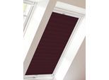 Dachfensterplissee SUNLINES "StartUp Style Crush", lila (brombeere, weiß), B:117,3cm H:79,5cm, Obermaterial: 100% Polyester, Plissees, Dachfensterplissee, mit Führungsschienen