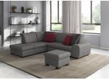 Ecksofa SIT & MORE "Luxor L-Form", grau, B:259cm H:82cm T:224cm, Luxus-Microfaser ALTARA NUBUCK (100% Polyester);Soft clean (98% Polyester, 2% Polyamid);Struktur fein (100% Polyester), Sofas, Ecksofa, wahlweise mit Bettfunktion, Stauraum und Kopfteilverstellung