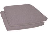 Sitzkissen GO-DE "Selina", beige, B:40cm H:5cm L:45cm, Polyester, Dekokissen_Sitzkissen_Kissenhüllen, Sitzkissen, 2er Set, 45/46x40 cm
