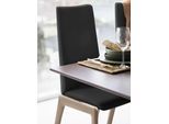 Polsterstuhl STRESSLESS "Laurel", schwarz (schwarz batick, schwarz), B:57cm H:105cm T:60cm, Leder BATICK: BATICK ist ein leicht korrigiertes, durchgefärbtes und genarbtes Möbelleder, bei dem die meisten Unebenheiten und Spuren in der Regel entfernt wurden., Stühle, Polsterstuhl, High Back, Größe M, mit abgerundeten Beinen in Schwarz