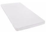 Spannbettlaken OTTO HOME "Topper Basic, in Gr. 90x200, 140x200 oder 180x200 cm", weiß, B:200cm L:200cm, Baumwoll-Jersey, Obermaterial: 100% Baumwolle, Bettlaken, Spannbettlaken, Baumwolle, Matratzen bis 8 cm Höhe, Bettlaken, Spannbetttuch, Laken