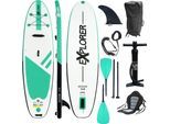 SUP-Board EXPLORER "Ocean 10‘8“ Aufblasbares Stand Up Paddle Set (325x84x15cm)", grün (mint), Wassersportboards, 325cm, Kunststoff, SUP-Board
