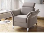 Sessel SIT & MORE "Vincenzo", grau (steelgrau), B:101cm H:84cm T:88cm, Sessel, Sessel, inklusive Kopfteilverstellung