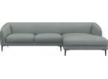 Ecksofa FLEXLUX "Belle Designsofa, L-Form, B/T 288/149 cm", blau (sky blau), B:288cm H:74cm T:149cm, 62% Polyester/17%Cotton/14%Viscose/7%linen, Sofas, Ecksofa, Skandinavisches Design, In hochwertiger Verarbeitung