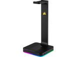 CORSAIR Headset-Halterung "ST100 RGB Premium Headset Stand 7.1 Surround Sound", schwarz, Gerätehalterungen, Headset-Halterung