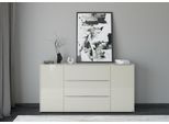 Sideboard "Reno", kaschmir matt lack, glas kaschmir glanz, B:182cm H:94cm T:42cm, Glas, Holzwerkstoff, SET ONE BY MUSTERRING, Sideboards, Sideboard, Mit Gleitern und in verschiedenen Farben erhältlich