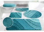 Badematte OTTO HOME "Josie, Badvorleger, Badezimmer Teppich" Gr. 7, blau (verlauftürkis), H:20mm, Polyester, Badematten, Badematte, Badteppich, Badematten, rechteckig, rund & als 3-tlg. Set erhältlich