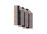 Handtuch JOOP "Handtuch Signature Cornflower Stripes 3er Pack", braun (grau), B:50cm, Obermaterial: 100% Baumwolle CO., Handtücher, Handtuch