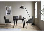 Polsterstuhl STRESSLESS "Laurel", schwarz (schwarz paloma, schwarz matt), B:58cm H:92cm T:59cm, Leder PALOMA: PALOMA ist ein durchgefärbtes Semianilin-Möbelleder mit natürlicher Narbung., Stühle, Polsterstuhl, Low Back mit Armlehne, Größe L, mit Beinen aus Stahl in Schwarz matt
