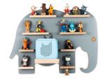 Wandregal BOARTI "Regal Elefant Kinder Toniebox Tonies Figuren", grau, B:54cm T:19cm, Regale, Wandregal