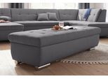 Hocker DOMO COLLECTION "Aversa", schwarz (pepper), B:161cm H:41cm T:60cm, Struktur weich (100% Polyester);Luxus-Microfaser (100% Polyester);Struktur (100% Polyester), Hocker, Hocker