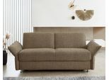 Schlafsofa BALI "LINA, Dauerschlaffunktion, 140 u. 160 er Breiten", braun (hellbraun), B:234cm H:14cm, 100% PES, Sofas, Schlafsofa, durchgehender Lattenrost mit 6-facher Härtegradregulierung