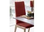 Polsterstuhl STRESSLESS "Laurel", rot (rot dinamica, eiche natur), B:57cm H:105cm T:60cm, Microfaser DINAMICA (88% Polyester, 12% Polyurethan), Stühle, Polsterstuhl, High Back, Größe M, mit abgerundeten Beinen in Eiche natur