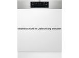 AEG teilintegrierbarer Geschirrspüler "FES7672APM", Energieeffizienz: A, silber (edelstahl), B:59,6cm H:81,8cm T:58cm, Geschirrspüler, AirDry: Kein Nachtrocknen, teilintegrierbarer Geschirrspüler
