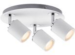 PAULMANN LED Deckenleuchte, weiß, 3, Ø 25cm H: 9,4cm, 1 Stk., Leuchten, GU10, 3er-Spot Gu10 Weiß/Chrom Tube ohne Leuchtmittel, max. 10W, LED Deckenleuchte