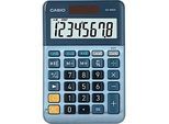 Casio Tischrechner MS-88EM, 8 Stellen, LC-Display, Steuerberechnung, mit Abdeckung, Batterie-/Solarbetrieb, B 101 x H 149 mm, dunkelblau