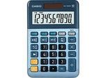 Casio Tischrechner MS-100EM, 10 Stellen, LC-Display, Akkubetrieb, B 101 x H 149 mm, aluminiumfarben