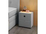 Nachtkonsole JOCKENHÖFER GRUPPE "Lancy", grau (hellgrau 491, 09), B:42,5cm H:53cm T:45cm, Glas, Holzwerkstoff, Sideboards, Nachtkonsole, mit LED-Beleuchtung