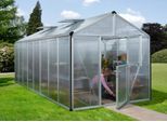Gewächshaus VITAVIA "Zeus 15700", silber (silberfarben), B:266cm T:622cm, Gewächshäuser, Gewächshaus