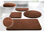 Badematte OTTO HOME "Merida, Badvorleger, Badezimmer Teppich" Gr. 7, braun, H:32mm, Kunstfaser, Badematten, Badematte, Badteppich, Uni Farben, rechteckig, rund & als 2-tlg. Set erhältlich