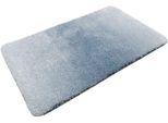 Badematte WECON HOME BASICS "Luuk WB-2705", blau (blau,grau), H:25mm, Polyester, Badematten, Badematte, trendiger Farbverlauf, waschbar, weicher Badezimmerteppich